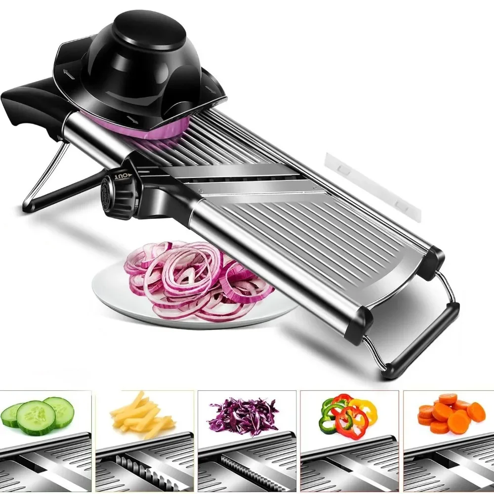 

For Adjustable Mandoline Food Slicer Mandoline Slicer for Kitchen ,Mandolin, Potato, Tomato, Carrot, Fruit and Onion Cutter