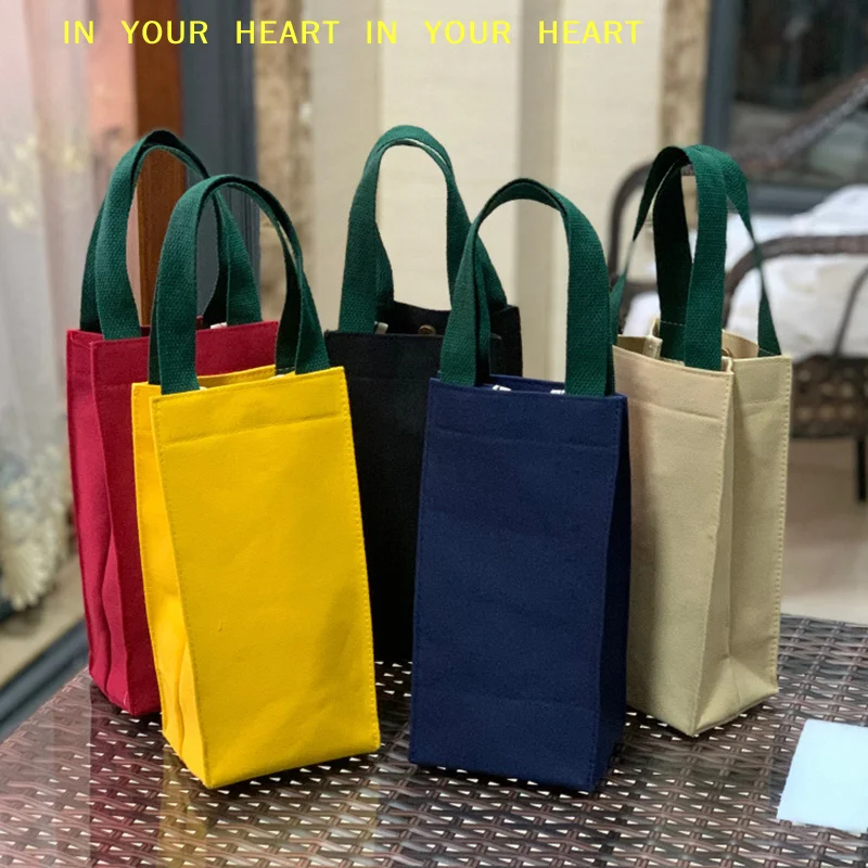 【X】Minimalist Portable Canvas Handheld Student Water Cup Bag Insulation Cup Cover Umbrella Bag Zero Wallet Mommy Bag