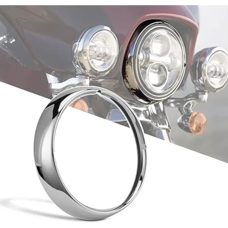 

Motorcycle 7" Headlight Headlamp Trim Ring Visor Light Cover For Harley Touring Road King Electra Glide Street FLHT FLHR