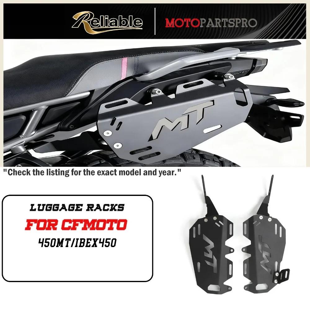 Side Luggage Carrier Mount Holder, Motorcycle Side Pocket Brackets for CFMOTO 450MT MT450 IBEX450