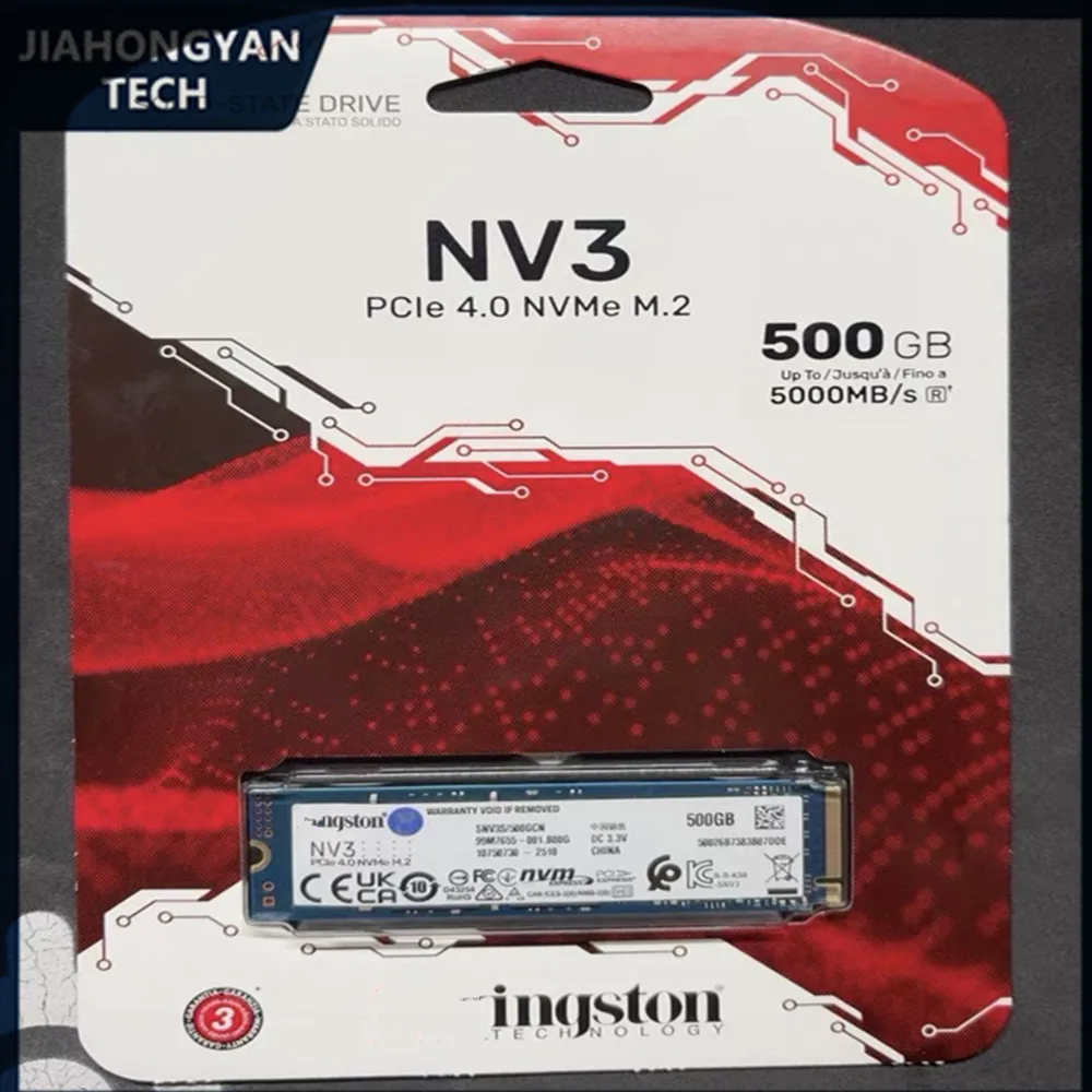 Original For Kingston NV3 500G 1TB 2TB 4TB M.2 2280 Solid State Drive NVME PCIE 4.0 SSD for Desktops Laptops Gaming PS5