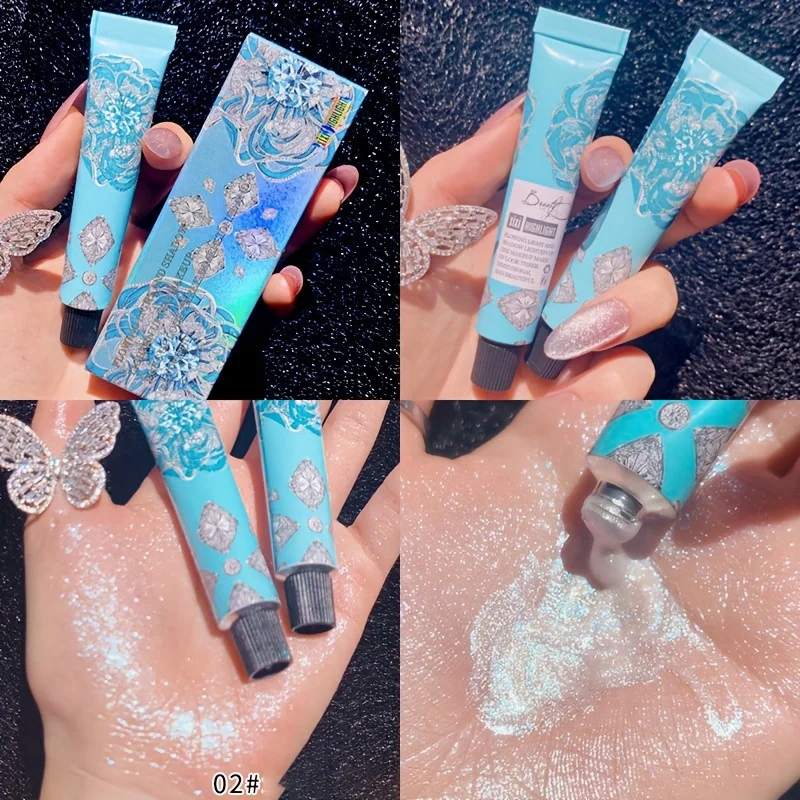 

Алмазный блестящий крем-хайлайтер, жидкий макияж, контур лица, сияние, мерцание тела, сверкающий осветляющий хайлайтер для любой кожи