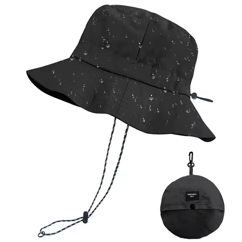 Waterproof Bucket Hat for Women Men Rain Hat Wide Brim Packable Sun Hat UV Protection Summer Beach Fishing Hiking Safari Hat
