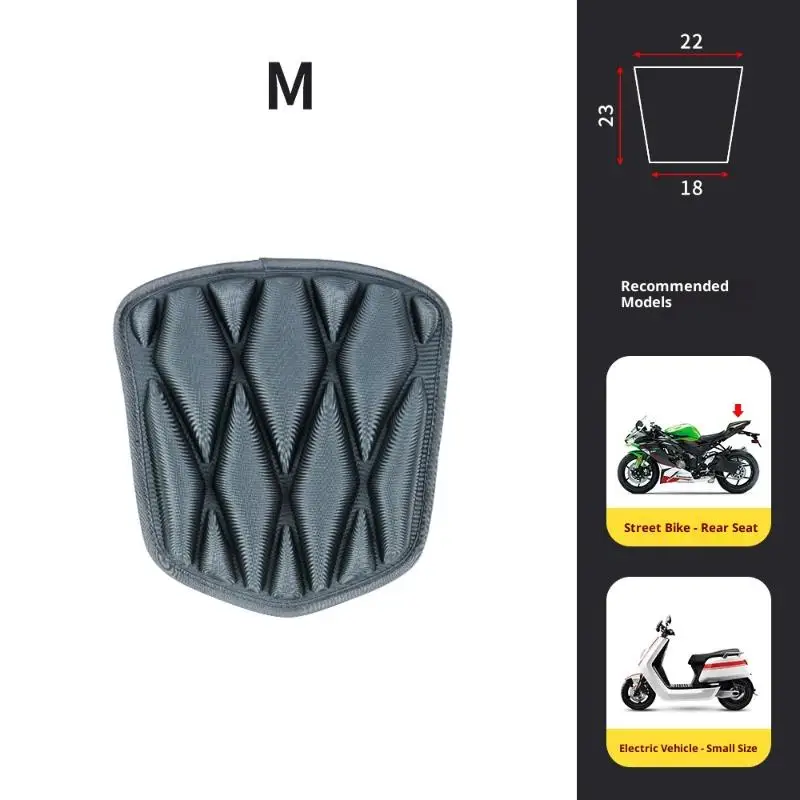 Air Cushion Motorbike Seat Pad 3D Shock Absorption Soft Pressure Relief for Touring Adventure Travel