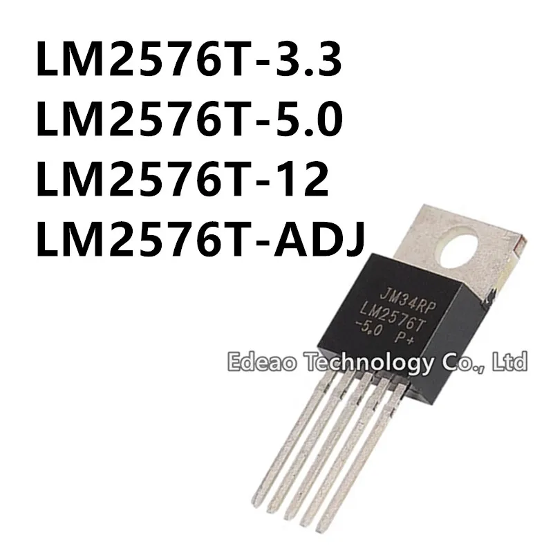 5-10PCS/Lot New LM2576T-3.3 LM2576T-5.0 LM2576T-12 LM2576T-ADJ TO220-5 Voltage regulator switch LM2576T-3.3V/5.0V/12V/ADJ TO220