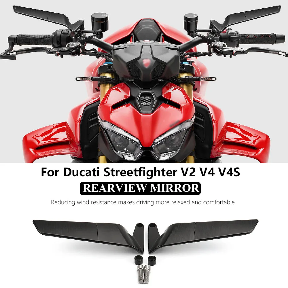 Nuevo ajuste para Ducati Streetfighter V4 S V4S STREETFIGHTER V2 accesorios de motocicleta espejo lateral ala de viento retrovisor lateral