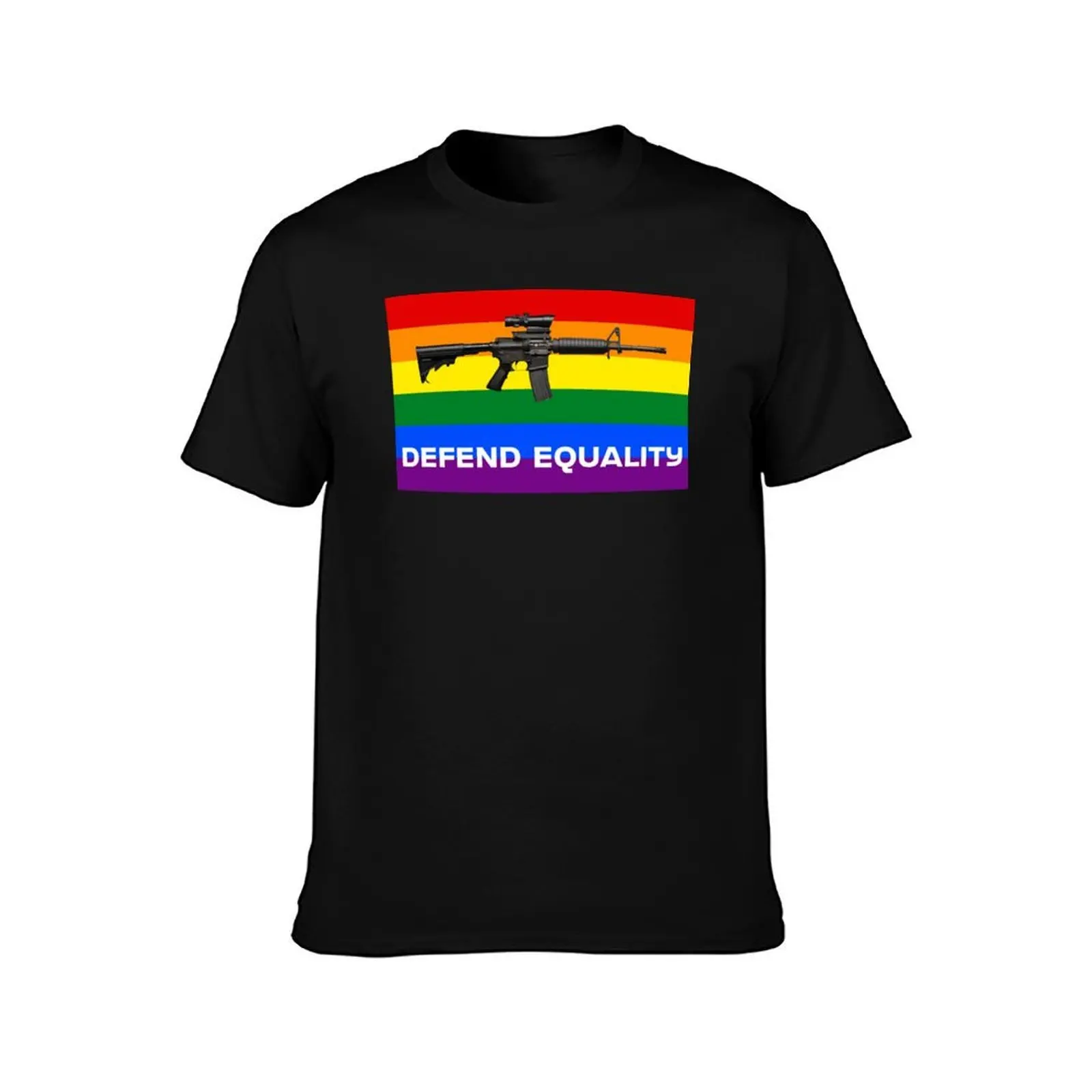 Defend Equality (Pride Flag)| First Amendment| Cool and Cute Stickers| T-Shirt Fashion Letter Print T-Shirt