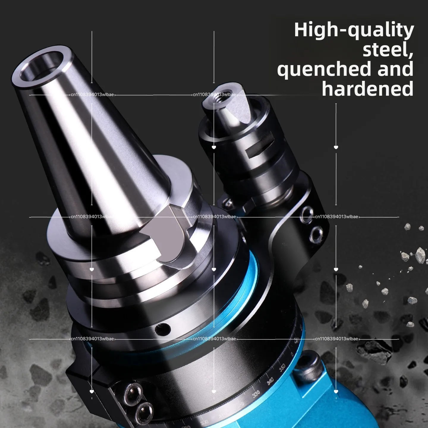BT40-90 Degree Angle Head, Side Milling Shank  Right Angle Milling Head