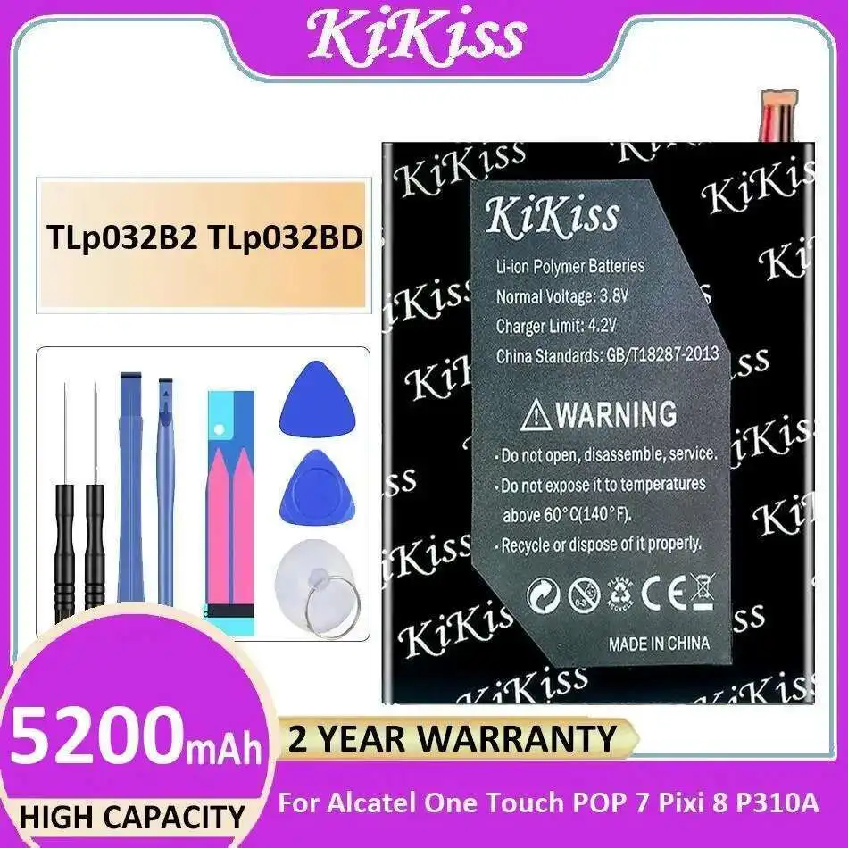 

High-Efficiency For Alcatel One Touch Pop 7 Pixi 8 P310A Tablet Battery 5200Mah Tlp032b2 Tlp032bd