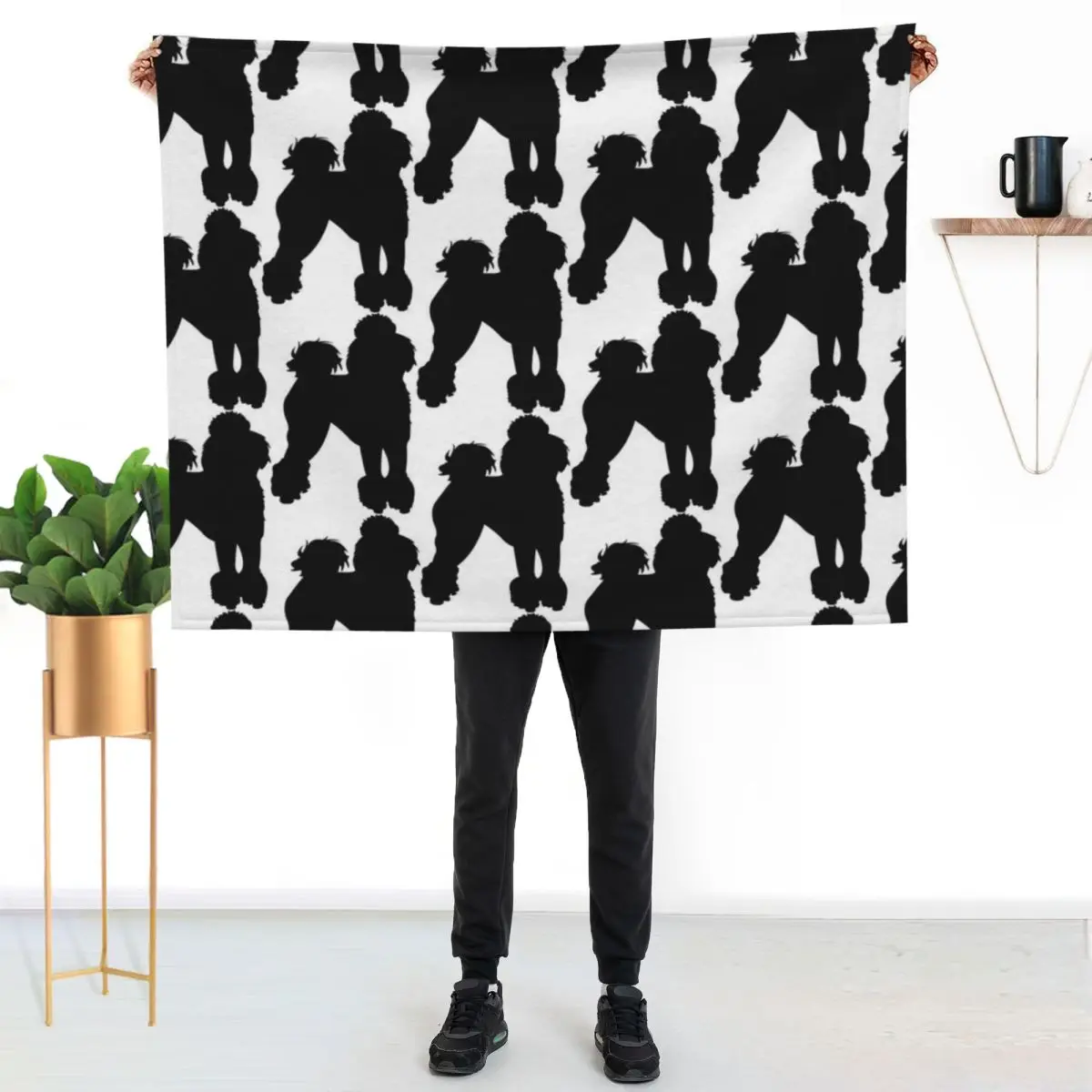 Black Poodle Throw Blanket Summer Blankets For Baby Sofa Luxury Weighted Moving Blankets