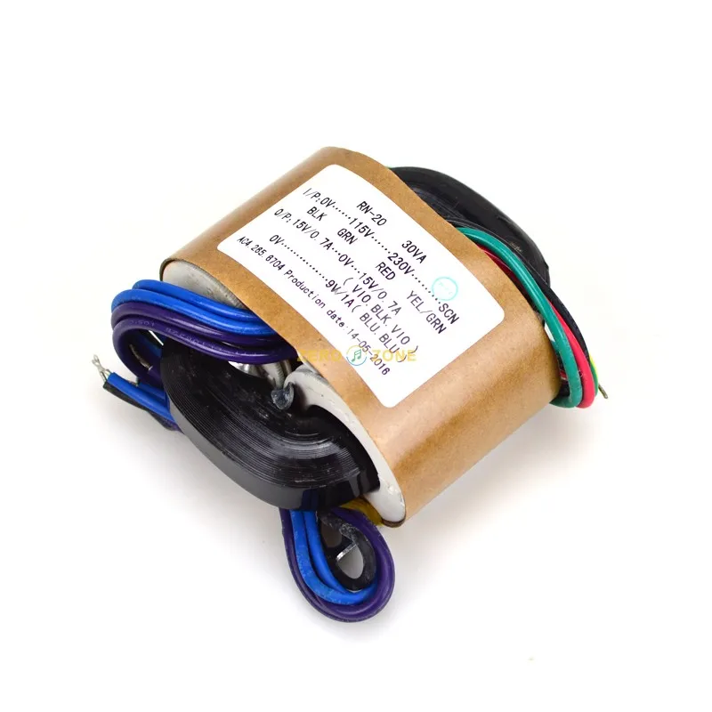 30W 30VA Primary Input 0-115-230V-SCN Secondary Output 9V 12V 15V 18V 24V R-core Transformer Audiophile For DAC Power Supply Etc