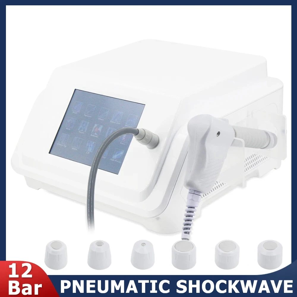 Professional Shock Wave Body Relaxation Back Pain Relief Massager 12Bar New Pneumatic Shockwave Therapy Machine For ED Treatment