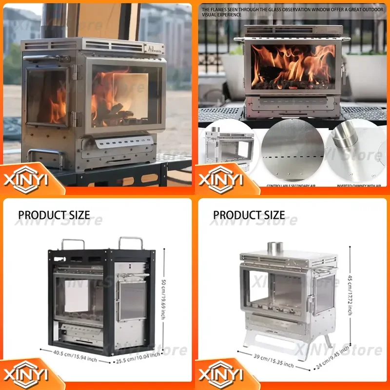 High-quality High-calorific Value Stainless Steel Winter Camping Heating Tent Stove Wood-burning Stove