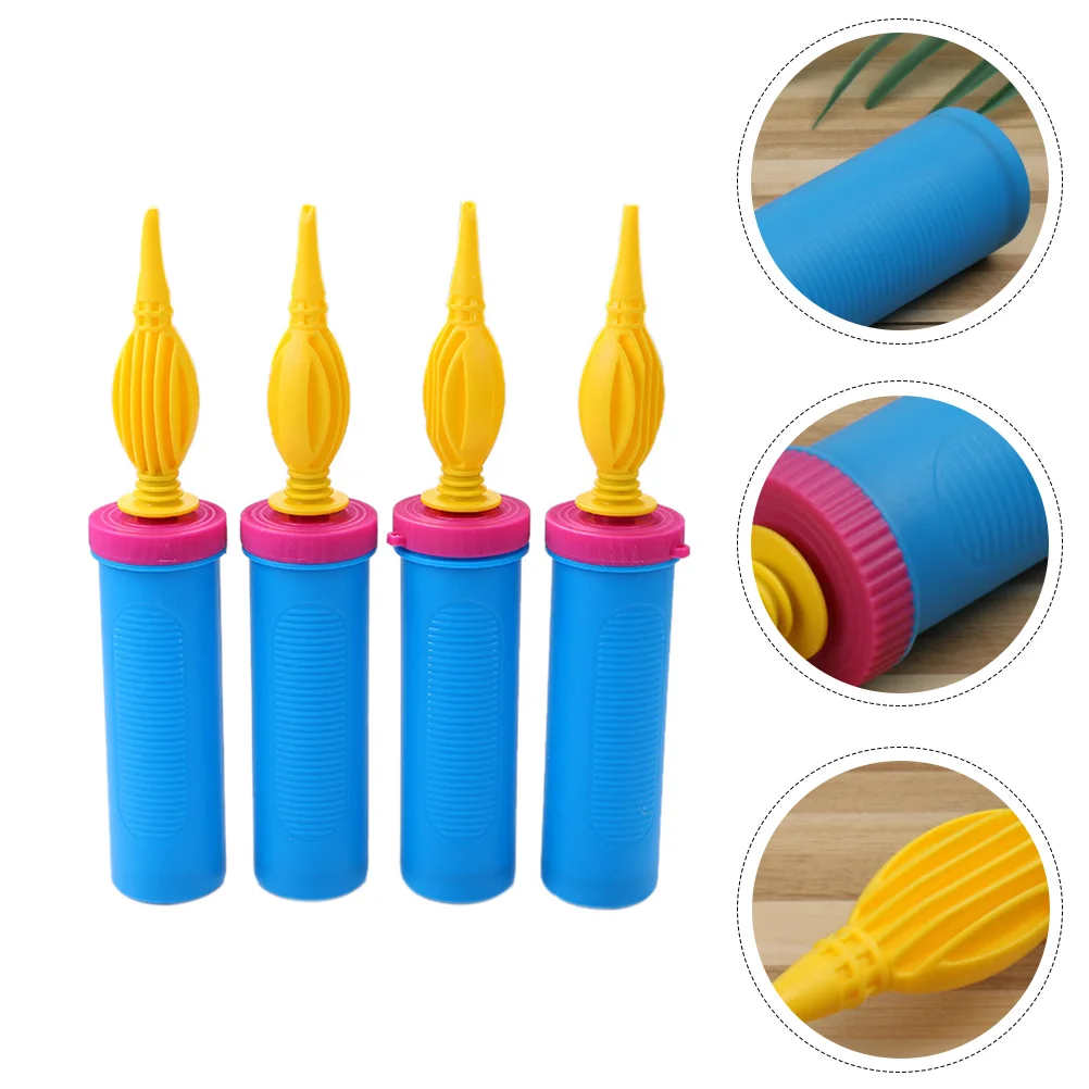 

4 Pcs Balloon Inflator Support for Balloons Birthday Pump Inflate Inflatable Balls Electric Air Hand Held Manual Decoration