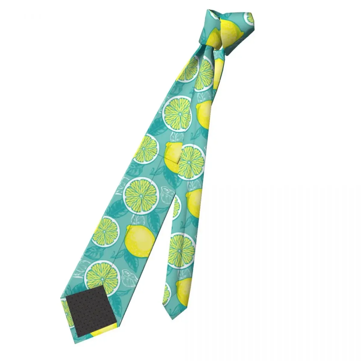 Green Summer Lemon Neckties Men Fashion Polyester 8 cm Wide Neck Ties for Mens Accessories Gravatas Wedding Business