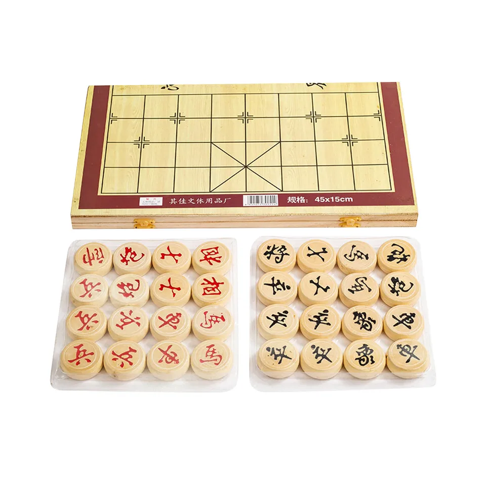 Jeu d'échecs chinois pliable en bois Xiangqi avec plateau d'échecs pliable, jeu d'échecs, jeu de stratégie pour adultes et enfants Jeu d'échecs chinois pliable en bois Xiangqi avec plateau d'échecs pliable, jeu d'échecs, jeu de stratégie pour adultes et enfants
