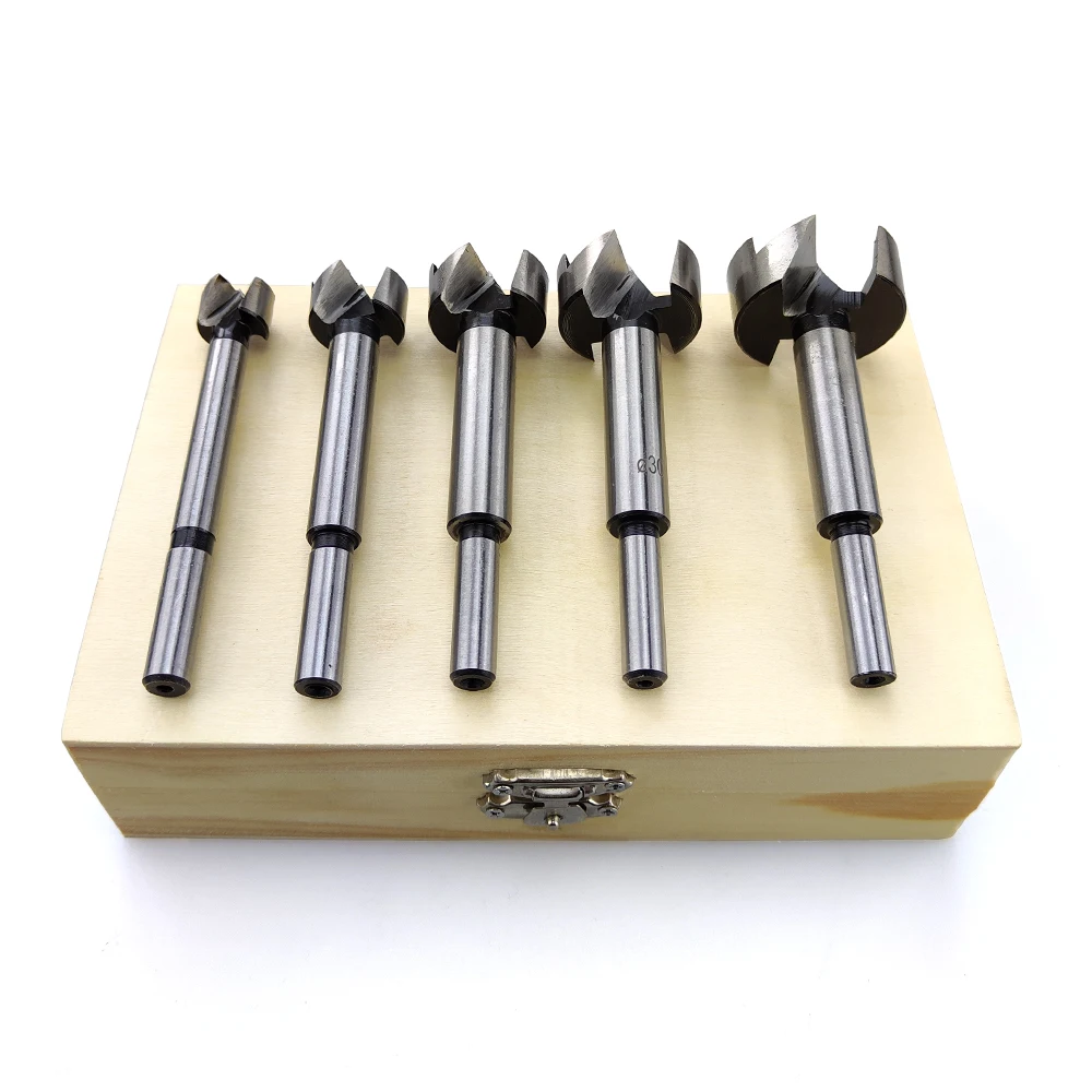 5Pcs15-35mm multi-tooth flat wing drill bit set woodworking hole cutter hole saw hinge drill bit