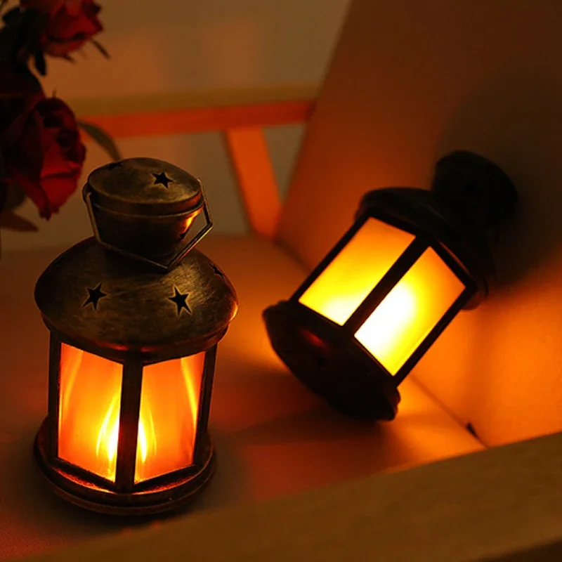 Multifunctional Camping Lamp with Retro Flame Effect