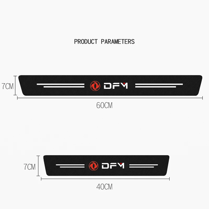 4Pcs Car Door Sill Protector Welcome Pedal Decoration Leather Stickers for Dongfeng DFM AX7 H30 S30 DFSK SX5 SX6 AX4 P11