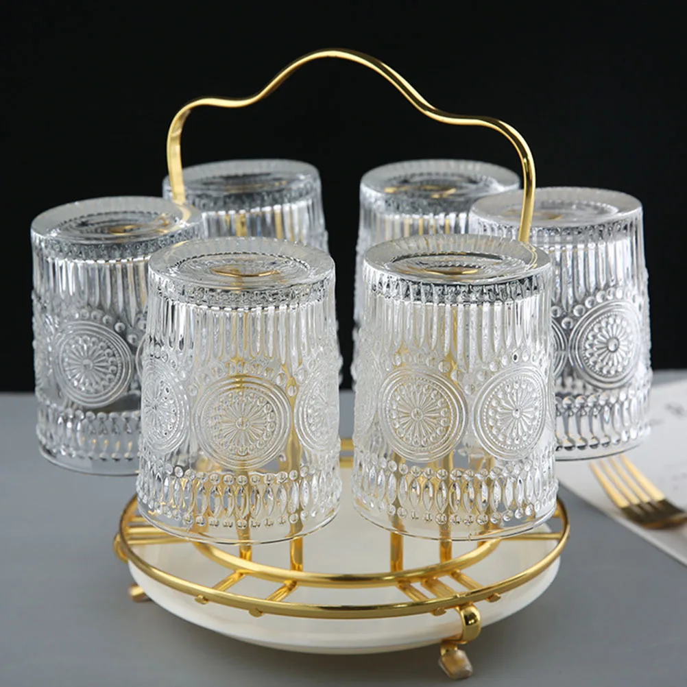 

Cup Drying Rack Iron Cup Holder Sturdy Practical Design Breathable Ventilated Long Lasting Home Supply Kitchen Accessory