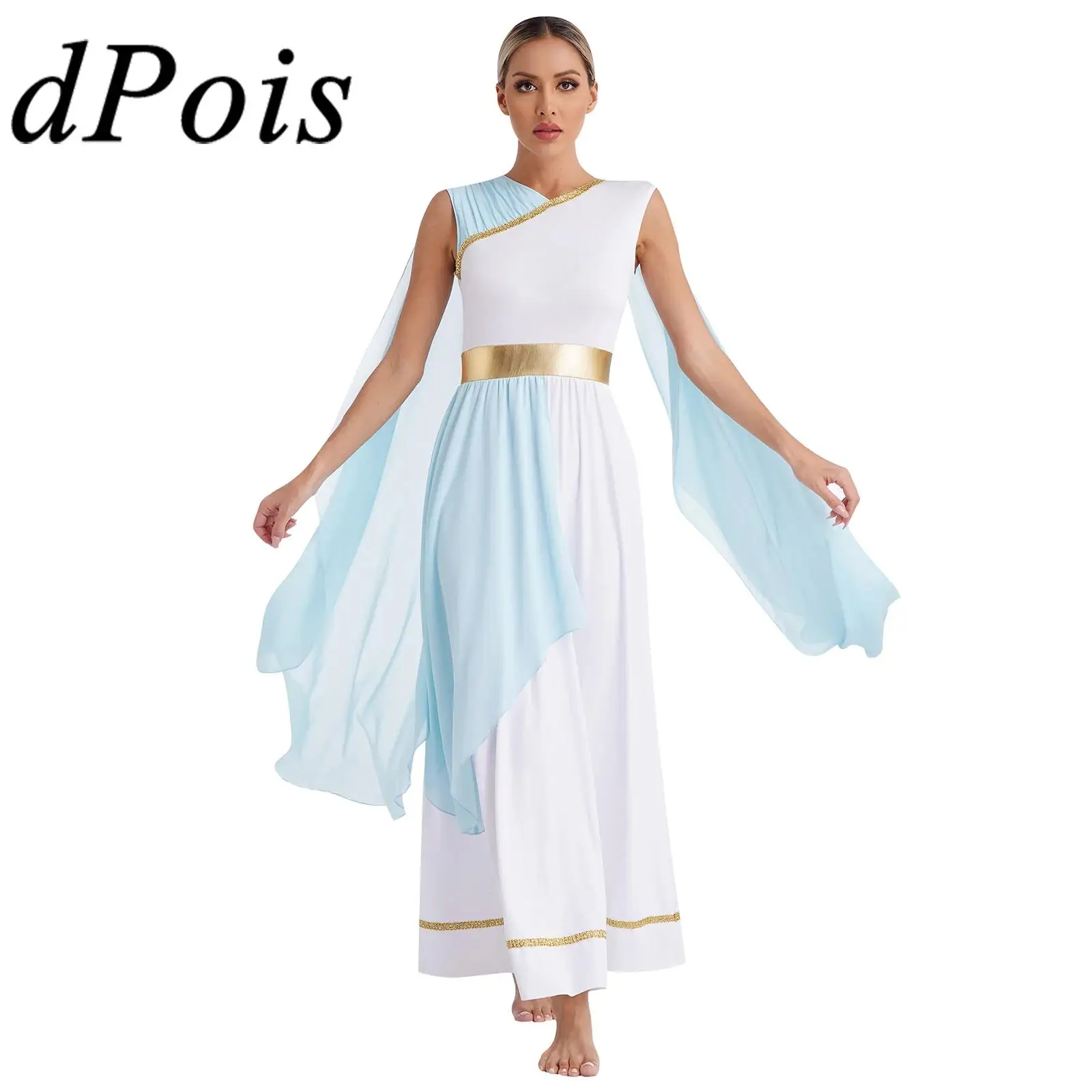 Womens Ancient Greek God Toga Gown Deity Goddness Cosplay Costume Athenian Princess Roman Empress Long Dress Halloween Party