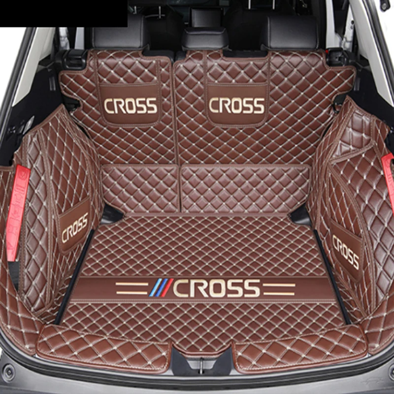 For Corolla Cross 2022 2021 Custom Trunk Mat Leather Durable Cargo Liner Boot Carpets Rear Interior Decoration Accessories