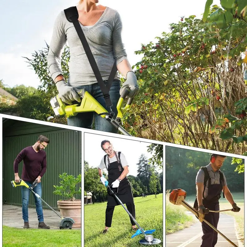 Trimmer alça de ombro ajustável náilon aparador arnês com almofada substituição cortador de grama acessórios à prova dwaterproof água powertool peças