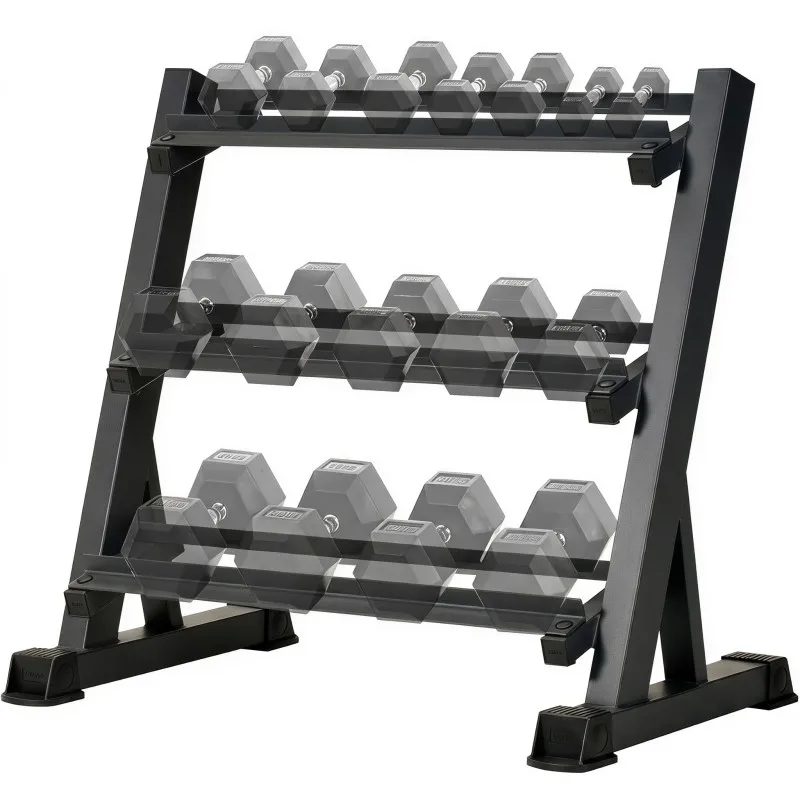 3-Tier 3-Tier Adjustable Dumbbell Rack (35.4in / 90cm), 1000LBS Heavy Duty Steel Gym Storage Stand with Anti-Rust Powder Coating & Floor Protection Feet for Home/Commercial Fitness - Aliexpress Deal