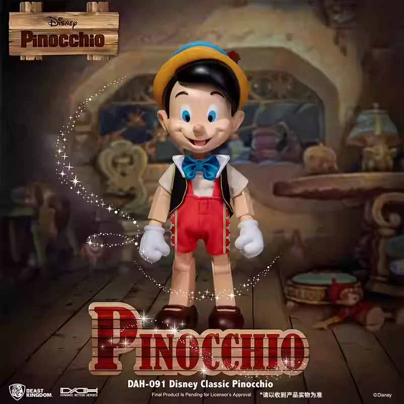 Original Beast Kingdom DAH-091 Classic Pinocchio Action Figures Anime Peripheral Trendy Toys Collection Kids Birthday Gifts