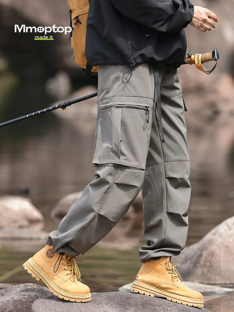 

MMOPTOP Mountain Series Casual Workwear Pants Men Spring Loose Leisure Hiking Paratrooper Trousers Faionable Youth Sle