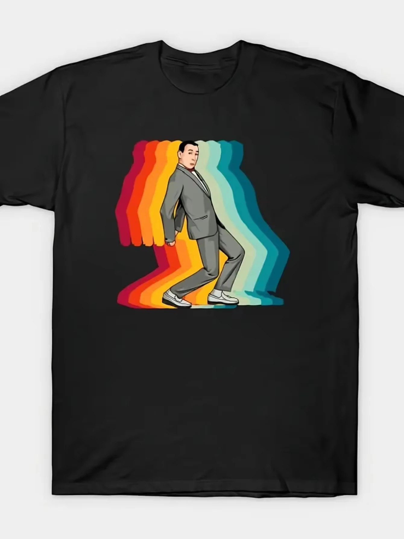 

Men's Vintage Pee Wee Herman Graphic Tee - Big Shoes Character Shirt, Soft Breathable Cotton Retro T-Shirt for '80s Fans