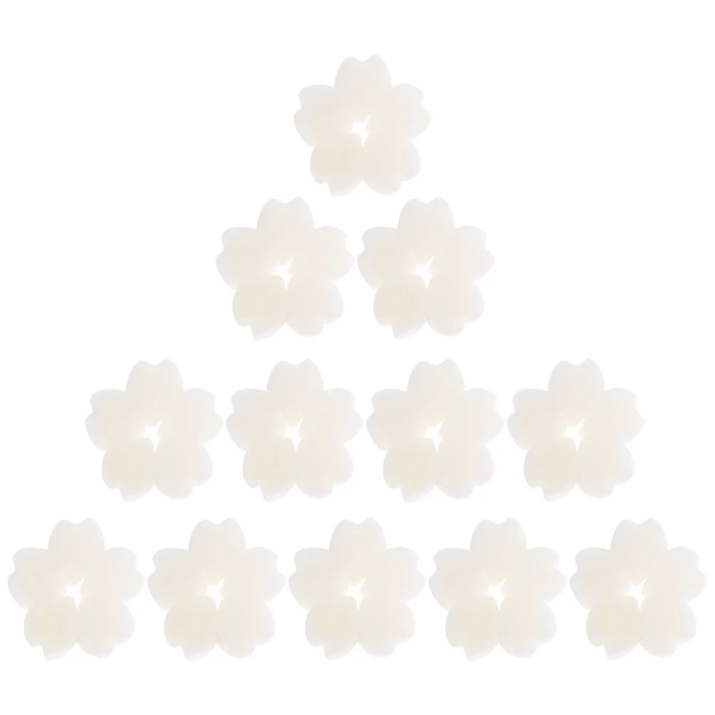 

12pcs White Flower Shaped Filter Sponge Oil Absorbing Cleaning Tool for Bathtub Efficient Durable Novelty Suck Oils