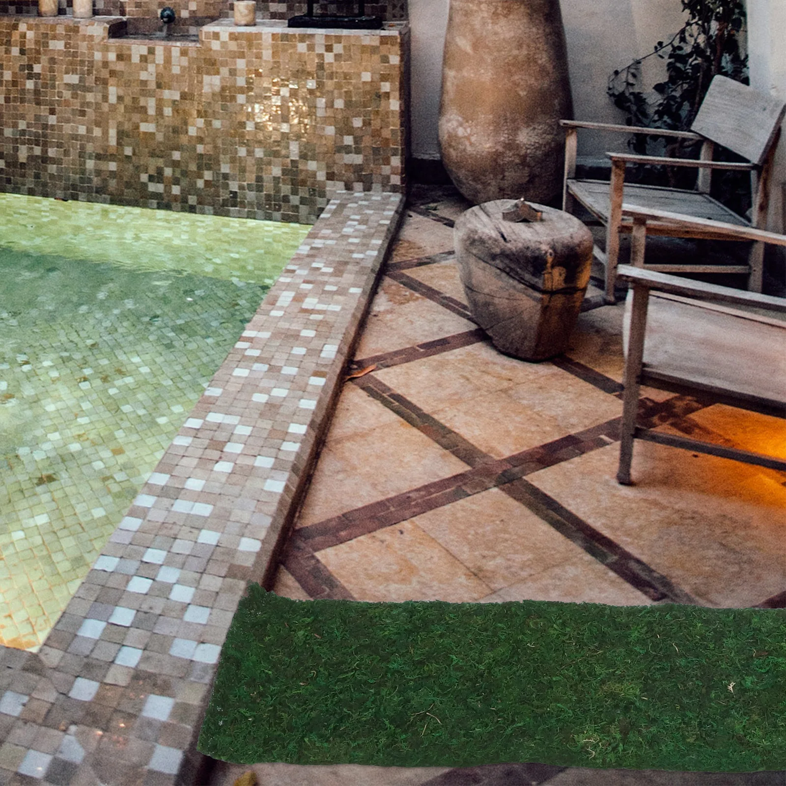 

1 Roll Artificial Mat Simulation Moss Pad Lifelike Lawn Garden Decor Water Heat Resistant Easy Install Fake Moss Turf Micro