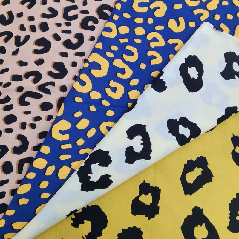 145x50cm 60s Cotton Printing Fashion Leopard Print  Sewing Fabric, Making Women\'s and Children\'s Clothing Home Wear Cloth