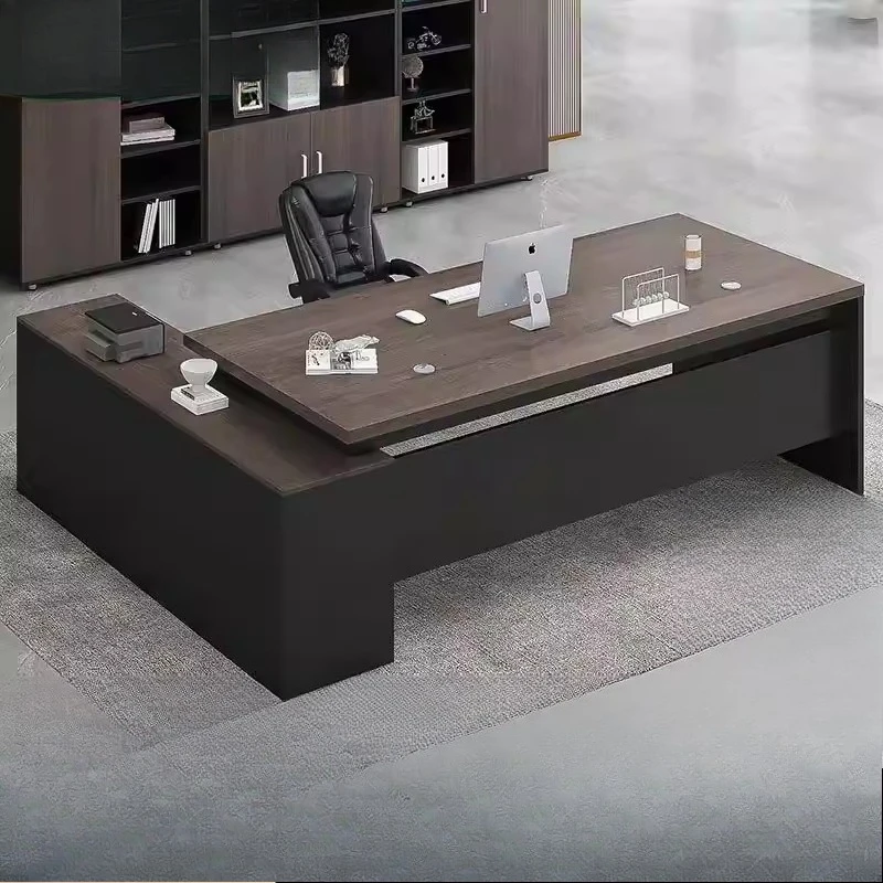 دعم الساق أدراج مكتب تنفيذي رخيصة جمالية فاخرة كبيرة مكتب تنفيذي خشبي رخيص أثاث مكتبي Mesa De Escritorio