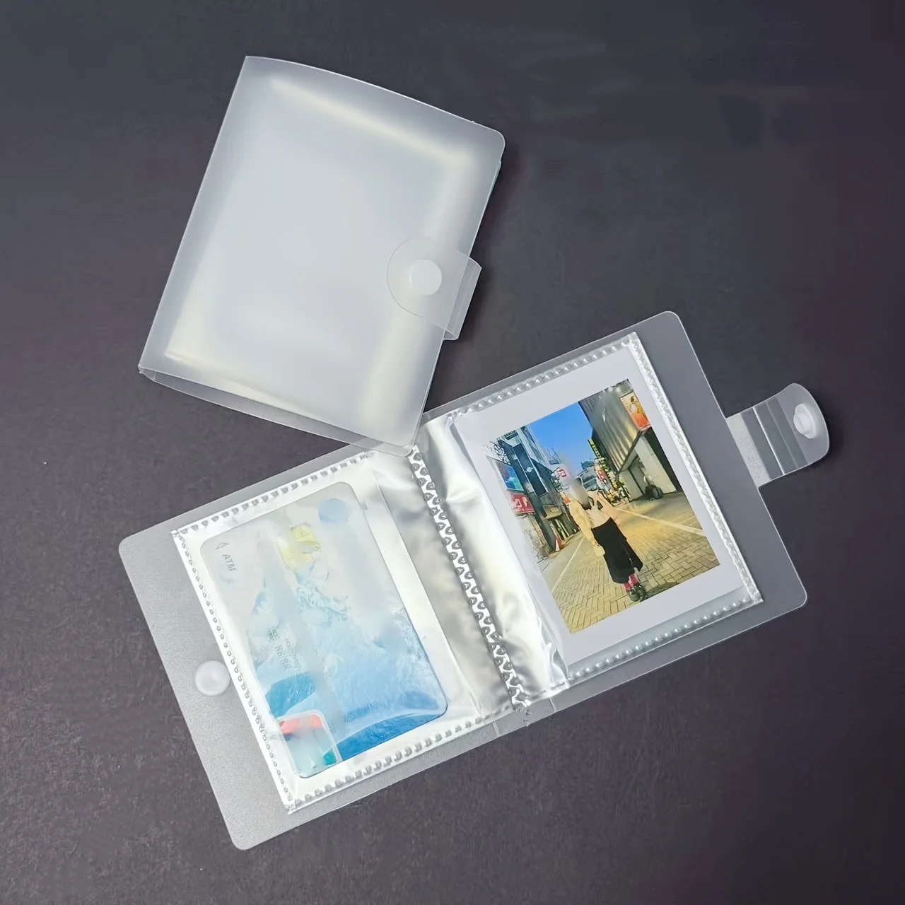 Album photo vide à 40 emplacements avec boutons-pression. Autocollants pour nail art, livres de stockage de cartes et de cartes postales, pratiques à transporter