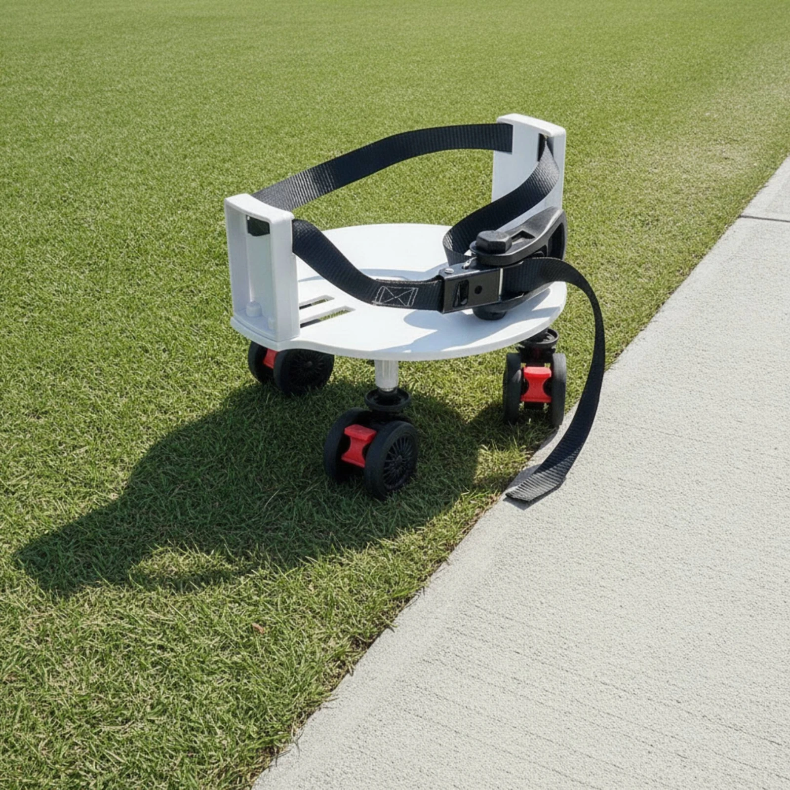 Golf Bag Wheel Base Wheeled Rolling Base with Strap Golf Bag Roller Platform Heavy-Duty Hardware Portable for Golfers