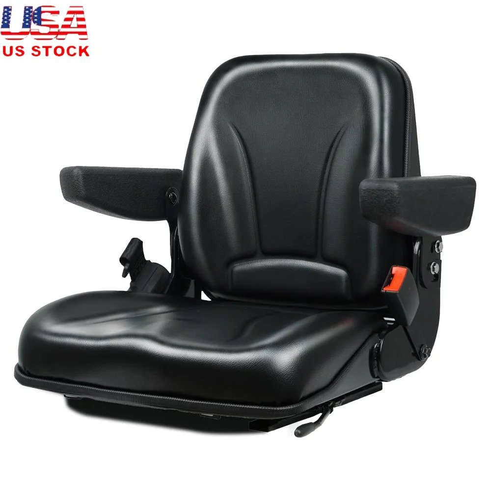 Fold Down Tractor Seat Armrest Safety Belt Micro Switch Universal High Quality PVC Leather Adjustable Ergonomic Design Fits