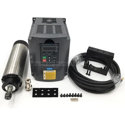 Air Cooled 1.5KW/2.2KW Router Spindle  + 1.5KW/2.2KW Inverter VFD + 80mm Spindle Mount Kit For WorkAnt,Lead CNC, QueenBee CNC