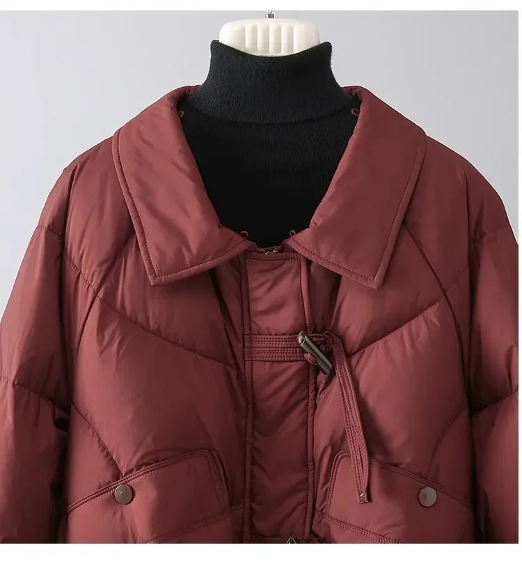 2026 Winter Thicke Warm Women's Parkas Removable Fur Collar Bread Coat Loose Chic Down Cotton Padded Casual New Coat Outwear