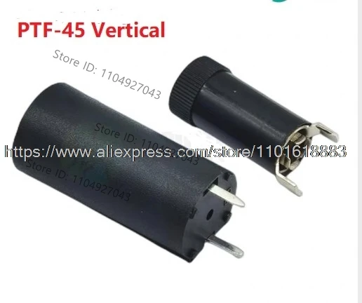 5PCS 5*20MM Fuse Holder PTF-45/50 10A250V 2.5W PCB Panel Mounting Vertical/Horizontal High Temperature Resistance Fuse Boxes