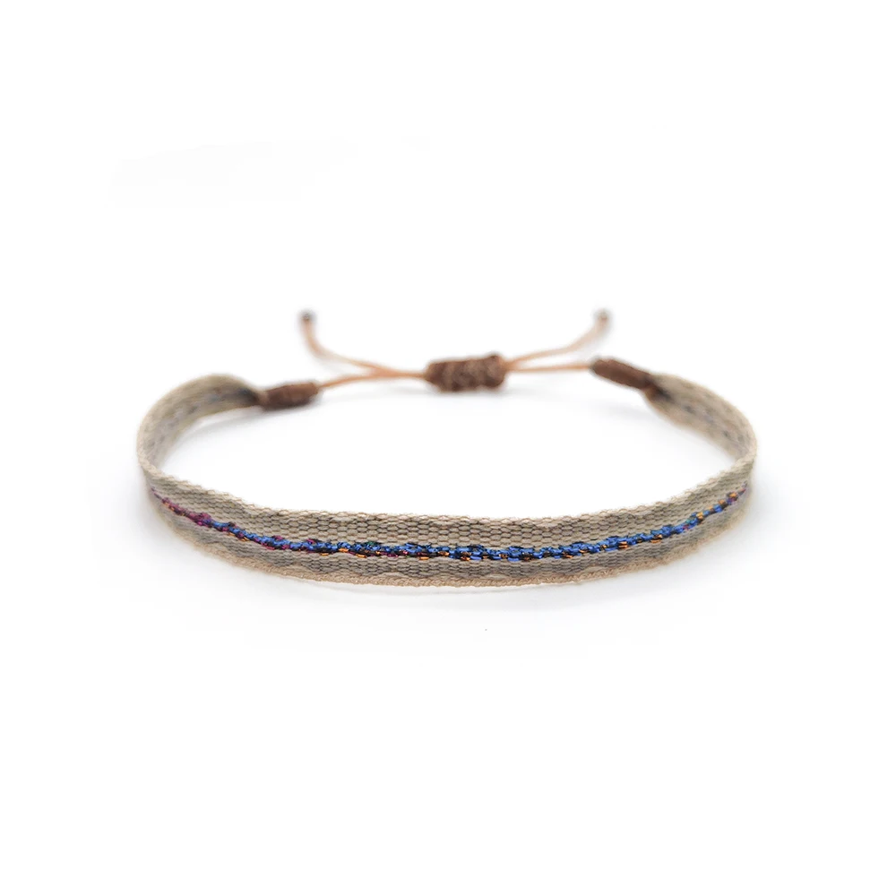 KKBEAD Kolumbien Armband Stoff Stoff Armbänder für Frauen Männer Handgewebtes geflochtenes Armband Geschenk Großhandel Boho Freundschaftsschmuck – Detail 17