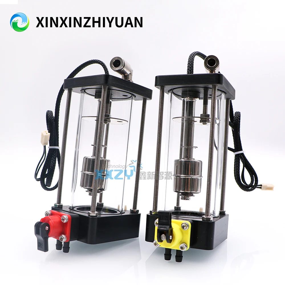 Printer POM Glass Ink Cartridge for Digital Printing Machine Negative Pressure Sub Tank 52*58*126MM Glass Ink Tank with Valve