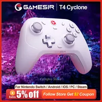 GameSir T4 Cyclone Gamepad Controller Wireless Gamepad with Hall Effect for Nintendo Switch iPhone Android Phone PC Gamer