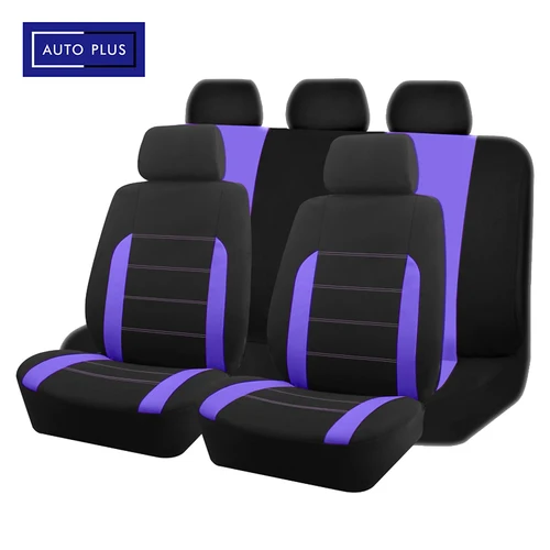 AUTO PLUS Fundas universales de tela para asientos de coche, aptas para la mayoría de los coches, Suv, camiones, furgoneta, accesorios para asientos interiores de coche