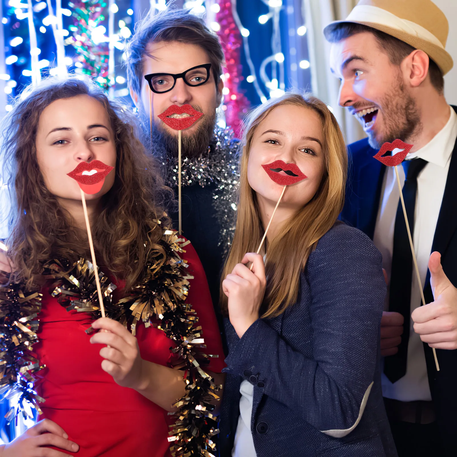 

20pcs Lips Photo Booth Party Lips Supplies Wedding Photography Booth Mouth Selfie Festival Decorative Party Supplies Birthday