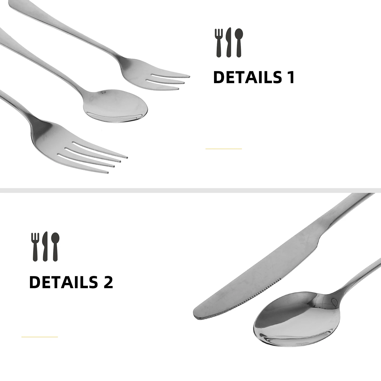 

9Pcs Portable Stainless Steel Cutlery Set Travel Utensils Outdoor Dining Equipment