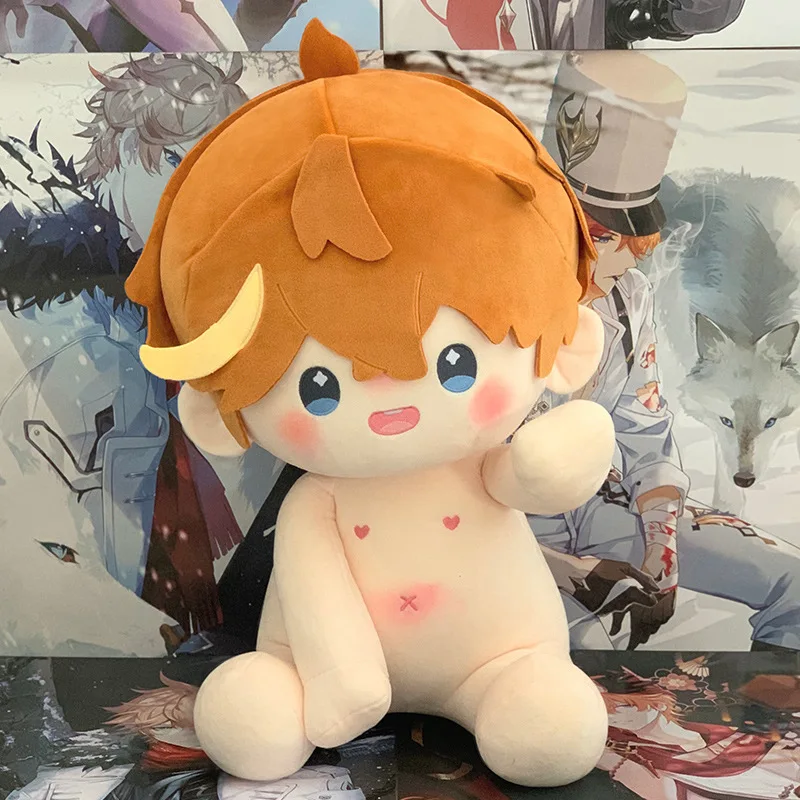 1Pc 40CM Genshin Impact Cotton Doll Kamisato Ayato Zhong Li Xiao Tartaglia Stuffed Anime Pillow Cartoon Birthday Xmas Gift