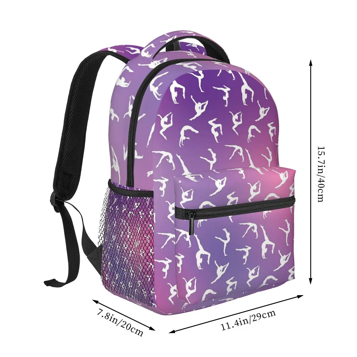 Dance Rhythmic Gymnastics  Backpacks Boys Girls Bookbag Students School Bags Cartoon Travel Rucksack Shoulder Bag Large Capacity
