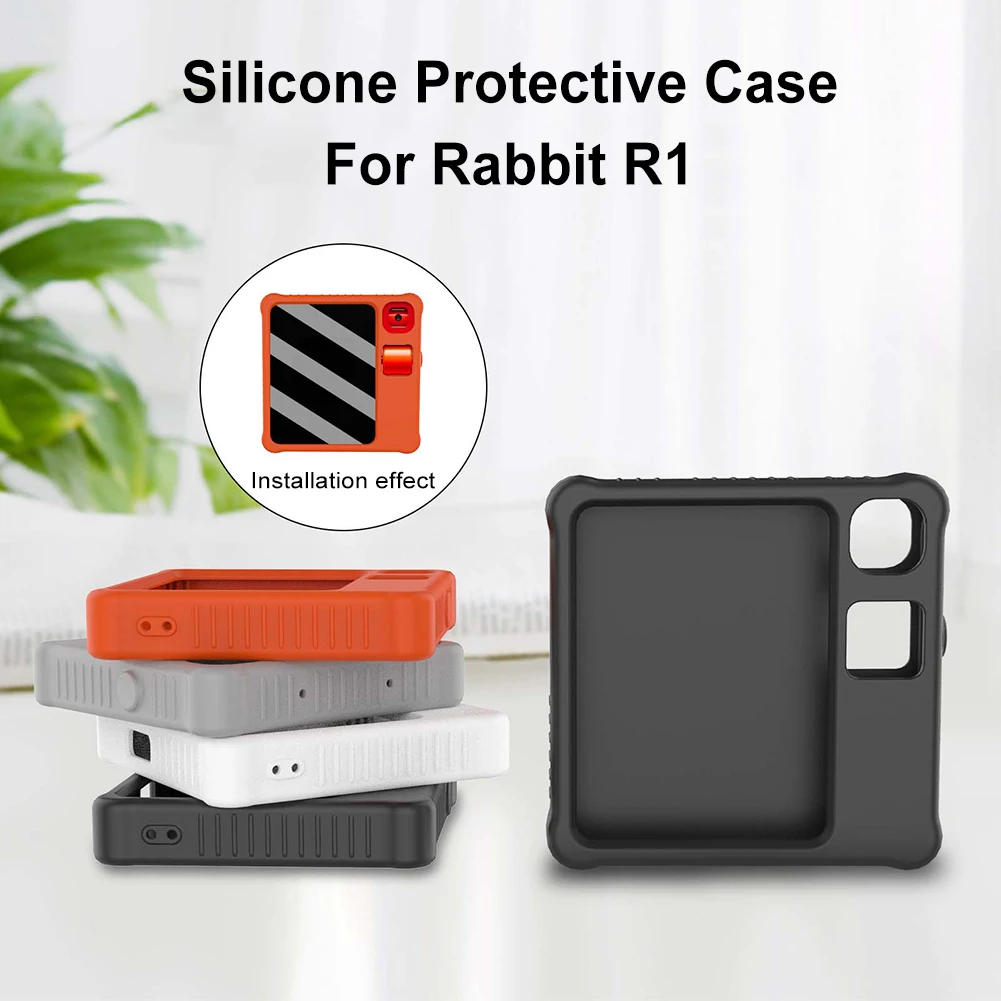 シリコン保護ケース 落下防止保護ハウジングシェル 傷防止ポータブルカバー Rabbit R1 AI ポケット PC アクセサリー用